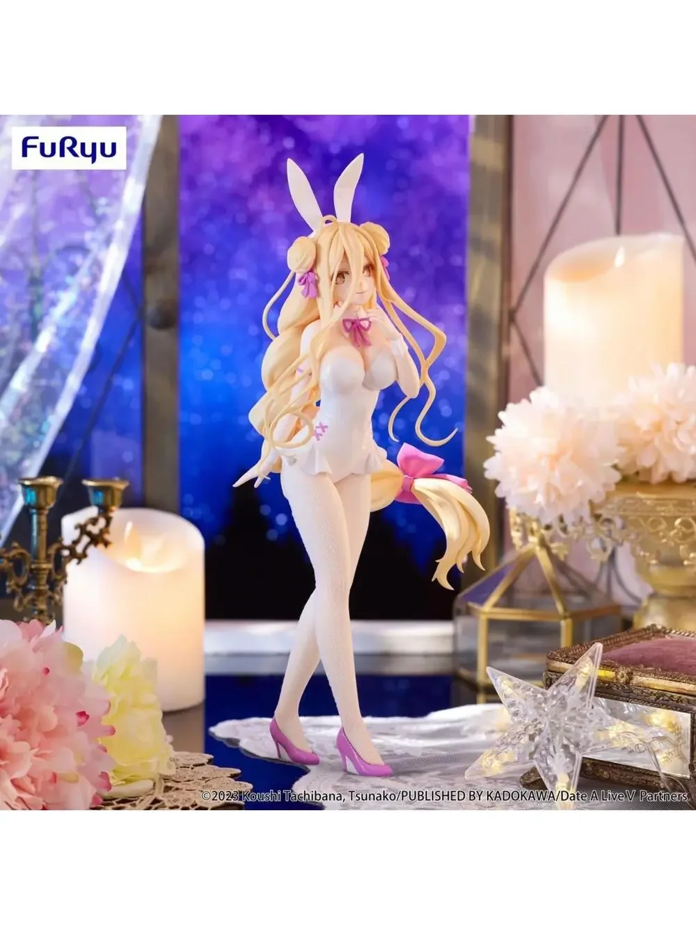 FuRyu Mukai Kyouno Date A Live V BiCute Bunnies Figure White Real Fabric Tights